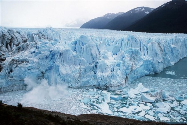 Calving Perito Moreno glacier.